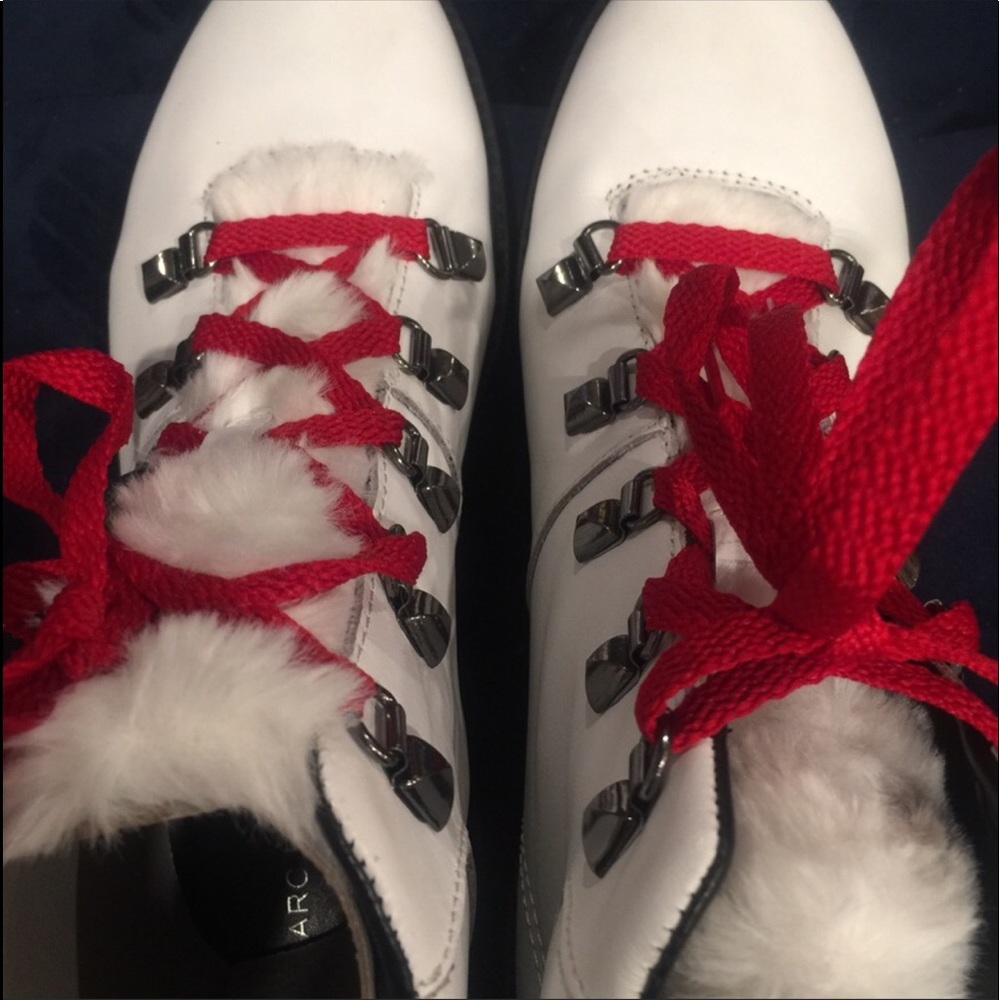 Marc Fisher leather lace-up boots!